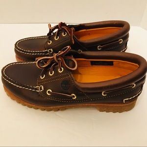 Boys 7 Timberland Classic brown Boat Shoes